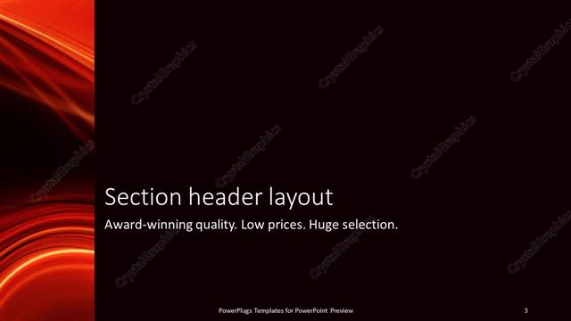 Section Header presentation slide layout