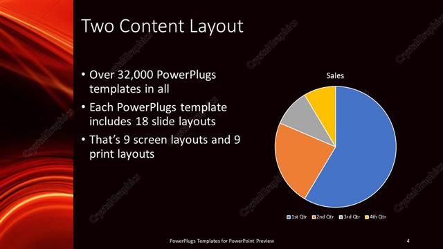 Two Content presentation slide layout