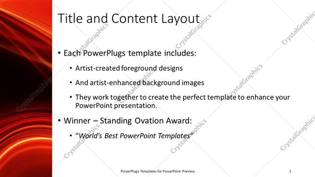Title and Content presentation slide layout
