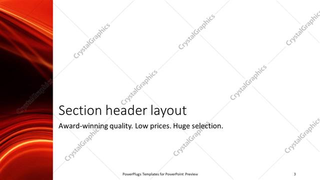 Section Header presentation slide layout