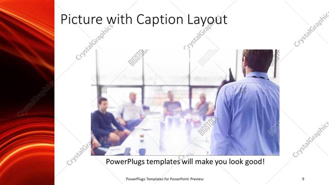 Picture with Caption presentation slide layout