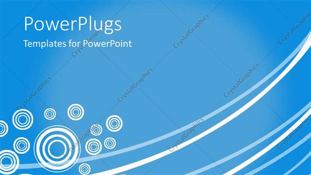  Presentation with abstract circles - Abstract concentric white circles and curvy lines on blue surface