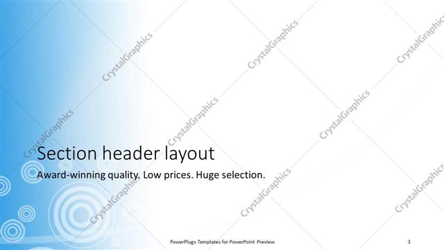 Section Header presentation slide layout