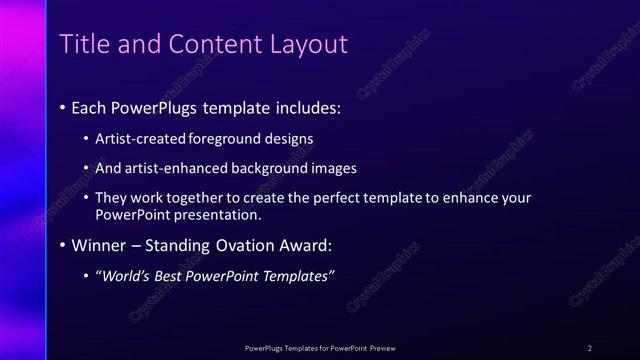 Title and Content presentation slide layout