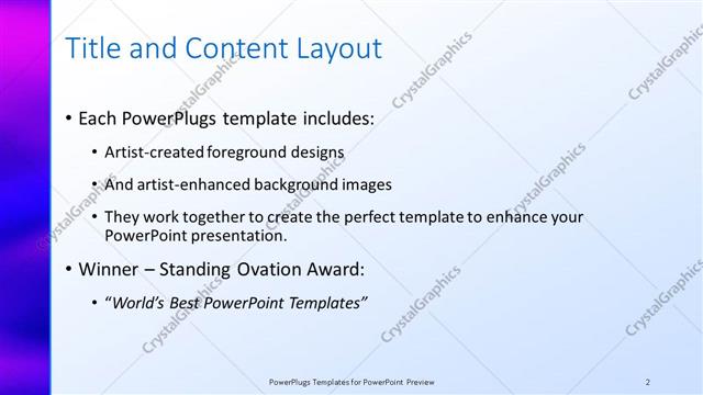 Title and Content presentation slide layout