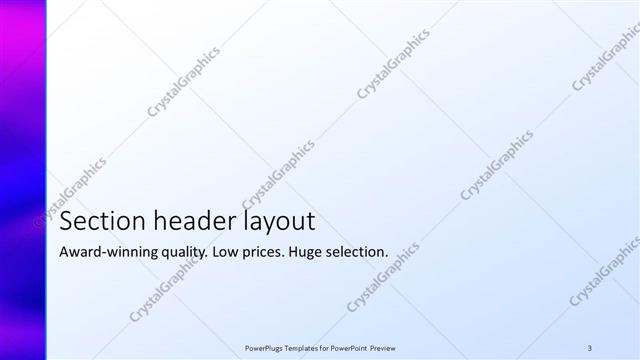 Section Header presentation slide layout