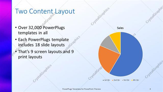 Two Content presentation slide layout