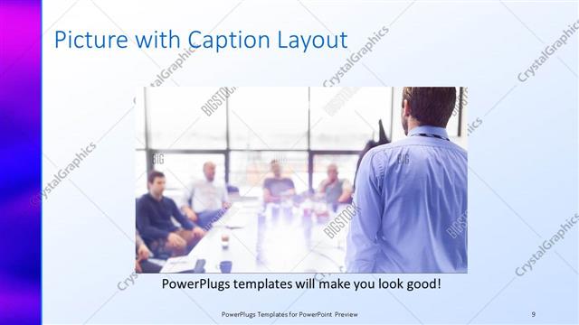 Picture with Caption presentation slide layout