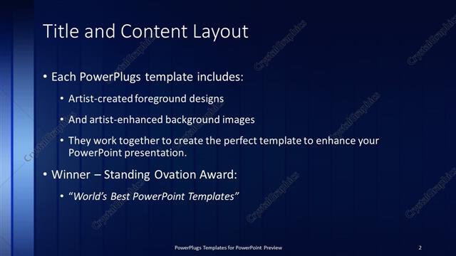 Title and Content presentation slide layout