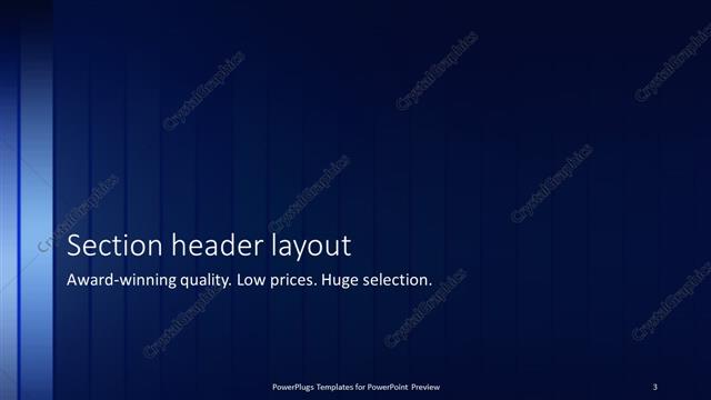 Section Header presentation slide layout