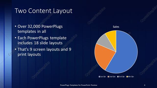 Two Content presentation slide layout