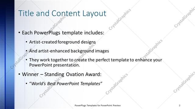 Title and Content presentation slide layout