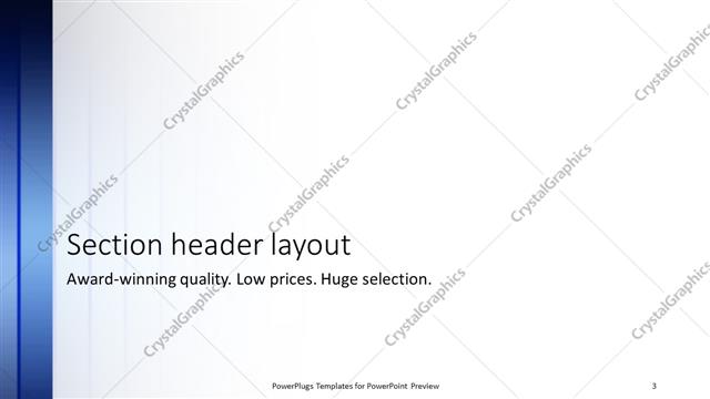 Section Header presentation slide layout