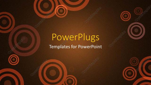  Presentation with abstract circles - Abstract copper circles on brown background