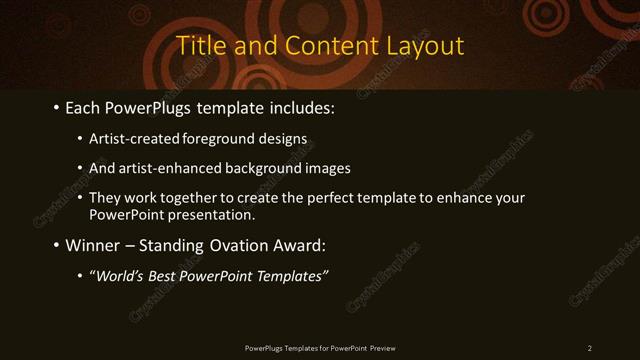 Title and Content presentation slide layout