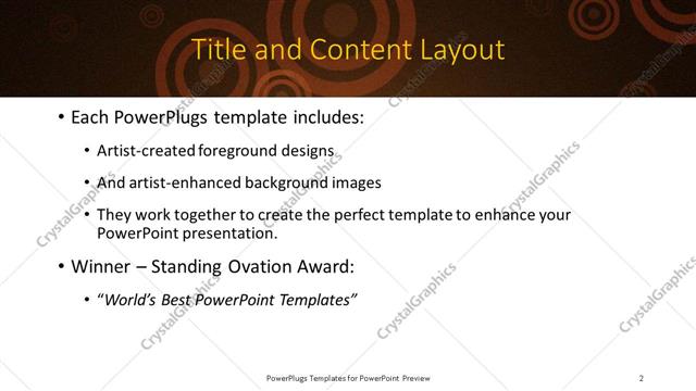 Title and Content presentation slide layout