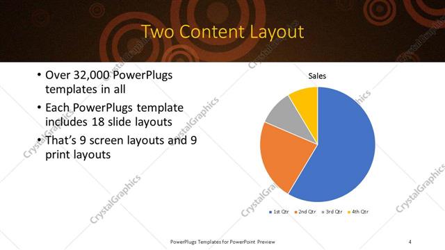 Two Content presentation slide layout