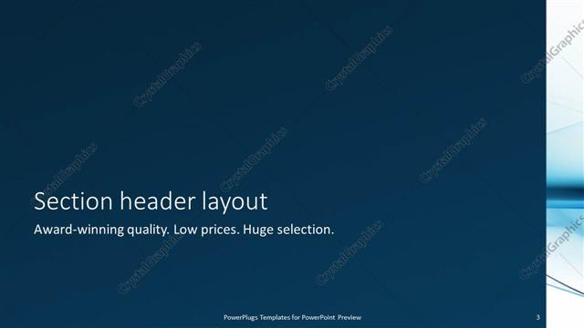 Section Header presentation slide layout
