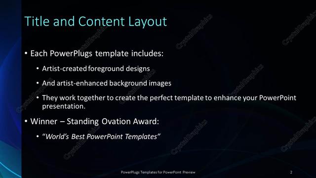 Title and Content presentation slide layout