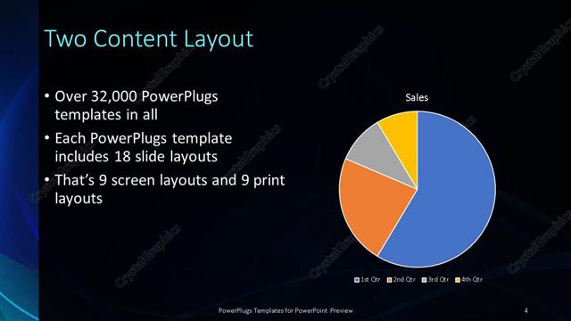 Two Content presentation slide layout