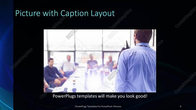 Picture with Caption presentation slide layout