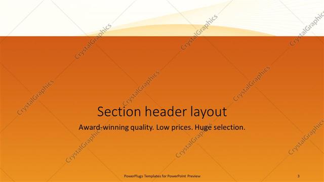 Section Header presentation slide layout