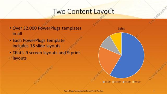 Two Content presentation slide layout