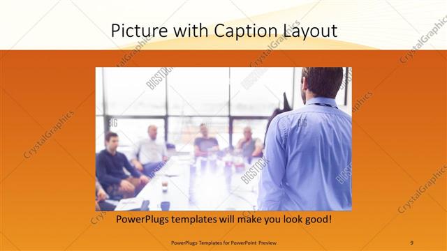 Picture with Caption presentation slide layout