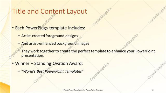 Title and Content presentation slide layout