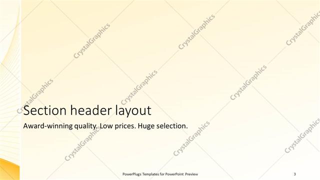 Section Header presentation slide layout