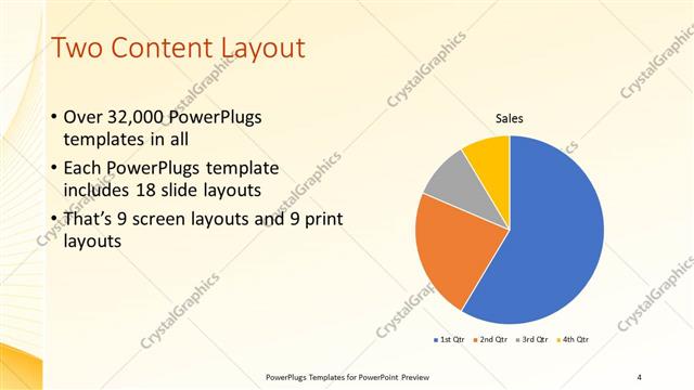 Two Content presentation slide layout