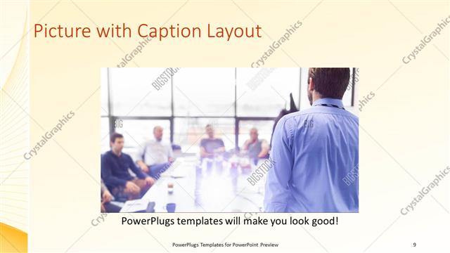 Picture with Caption presentation slide layout
