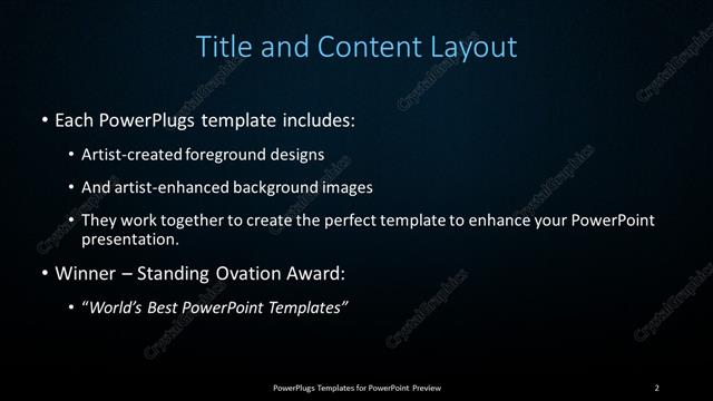 Title and Content presentation slide layout