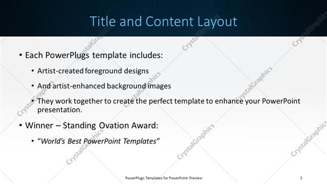 Title and Content presentation slide layout