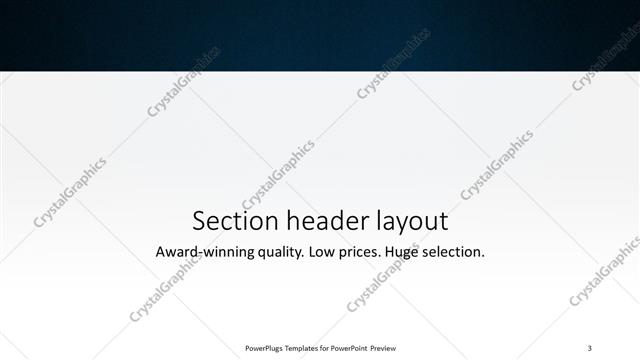 Section Header presentation slide layout
