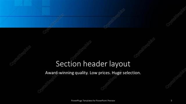 Section Header presentation slide layout