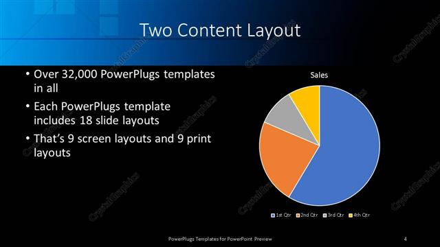 Two Content presentation slide layout