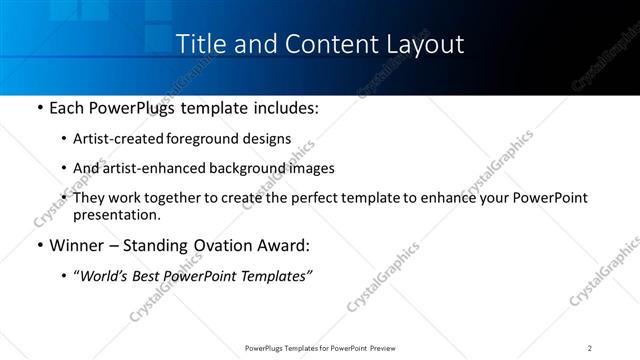 Title and Content presentation slide layout