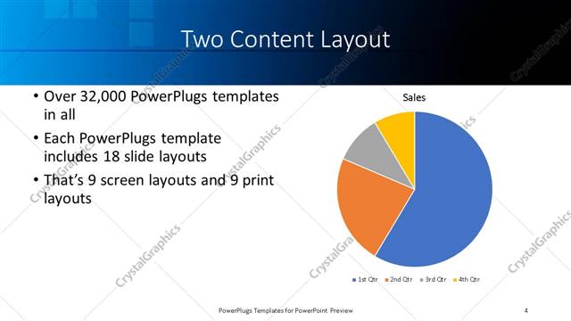 Two Content presentation slide layout