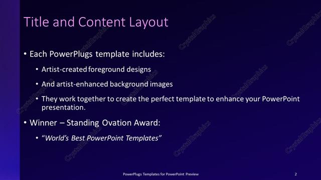 Title and Content presentation slide layout