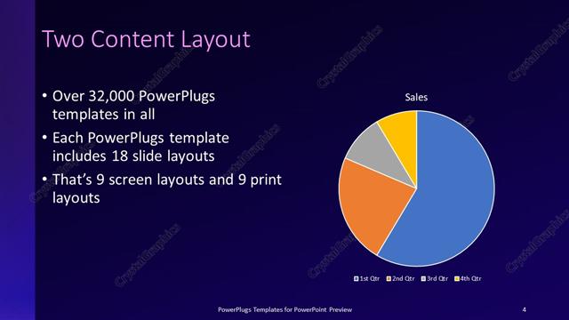 Two Content presentation slide layout
