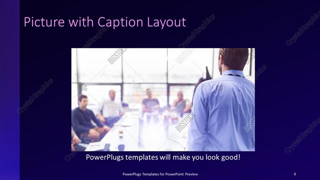 Picture with Caption presentation slide layout