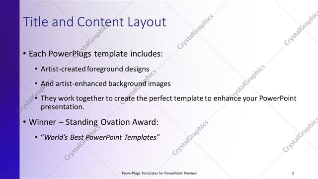 Title and Content presentation slide layout