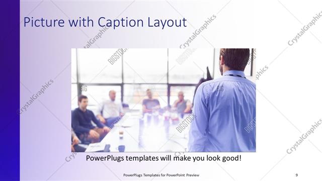 Picture with Caption presentation slide layout