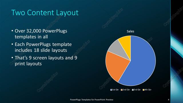 Two Content presentation slide layout