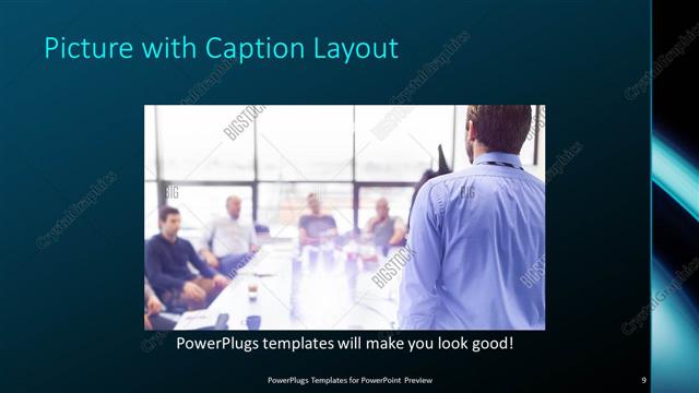 Picture with Caption presentation slide layout
