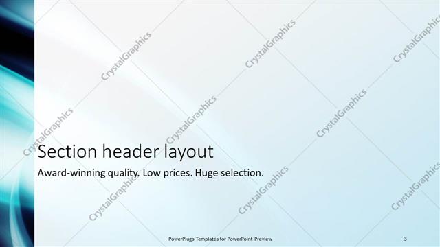 Section Header presentation slide layout