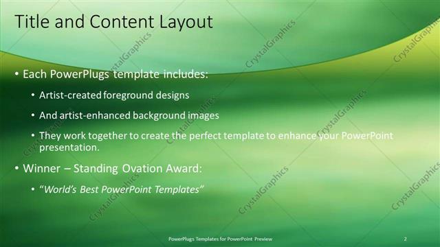 Title and Content presentation slide layout