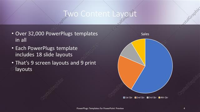 Two Content presentation slide layout