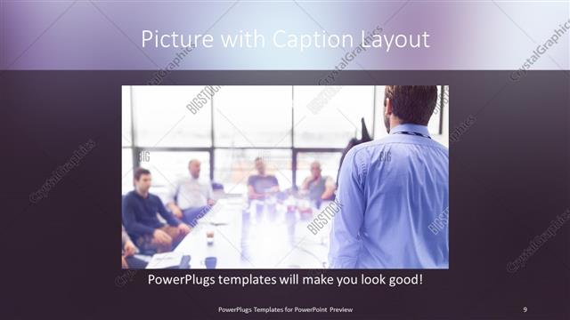 Picture with Caption presentation slide layout